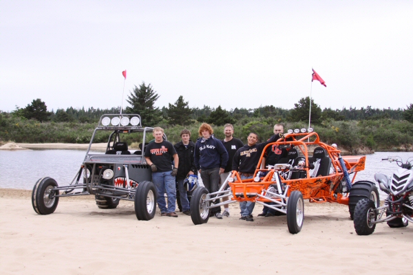 dune buggy in sand